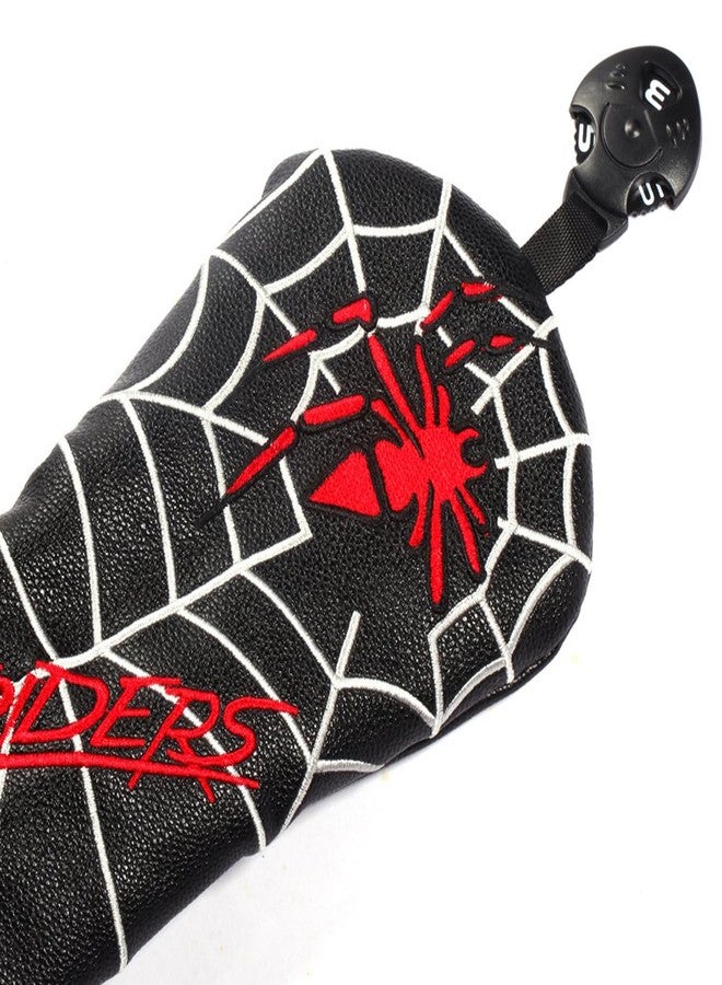 SHABIER PU Leather Spider Embroidery Golf Club Head Covers for Taylormad Driver Fairway Woods Hybird (Black Fairway Cover) - Image 3