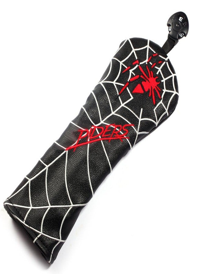 SHABIER PU Leather Spider Embroidery Golf Club Head Covers for Taylormad Driver Fairway Woods Hybird (Black Fairway Cover) - Image 2