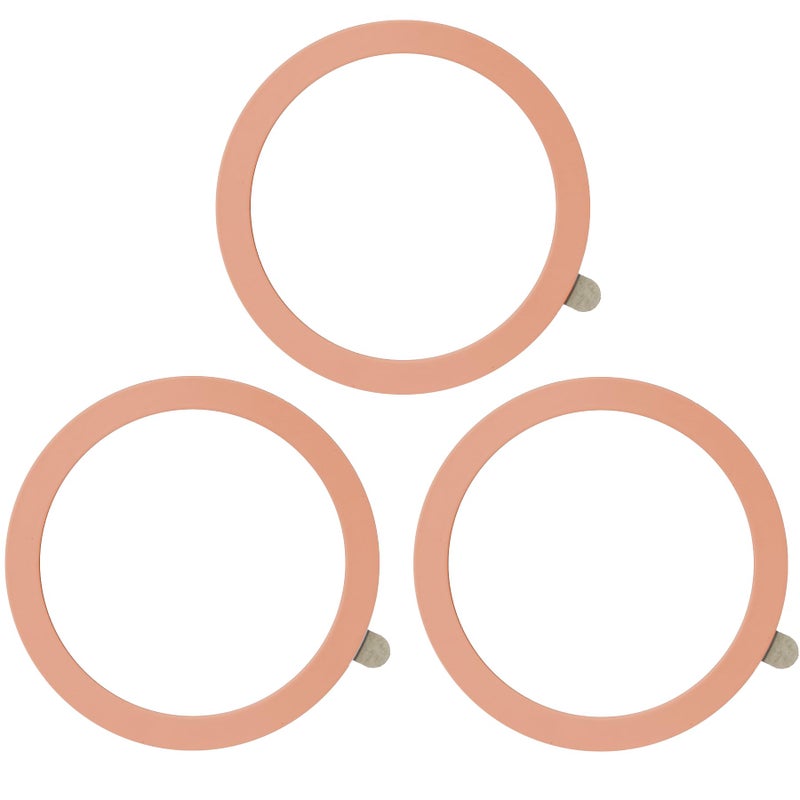 TENOC Universal Metal Ring Sticker for Magnetic Charger Compatible with iPhone/Samsung/Android All Cellphones, Magnetic Mount/Phone Holder Conversion Accessories, 3Pcs, Rose Gold - Image 1