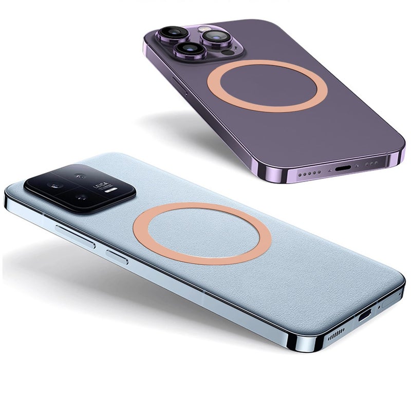 TENOC Universal Metal Ring Sticker for Magnetic Charger Compatible with iPhone/Samsung/Android All Cellphones, Magnetic Mount/Phone Holder Conversion Accessories, 3Pcs, Rose Gold - Image 5