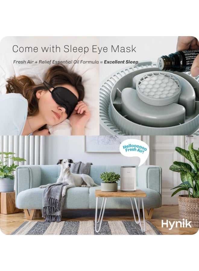 Hynik Air Purifiers for Bedroom Up to 20 m², H13 True HEPA Filter for Smoke Pollen Dander Hair Smell, 24db Filtration System Office Living Room Kitchen - Image 4