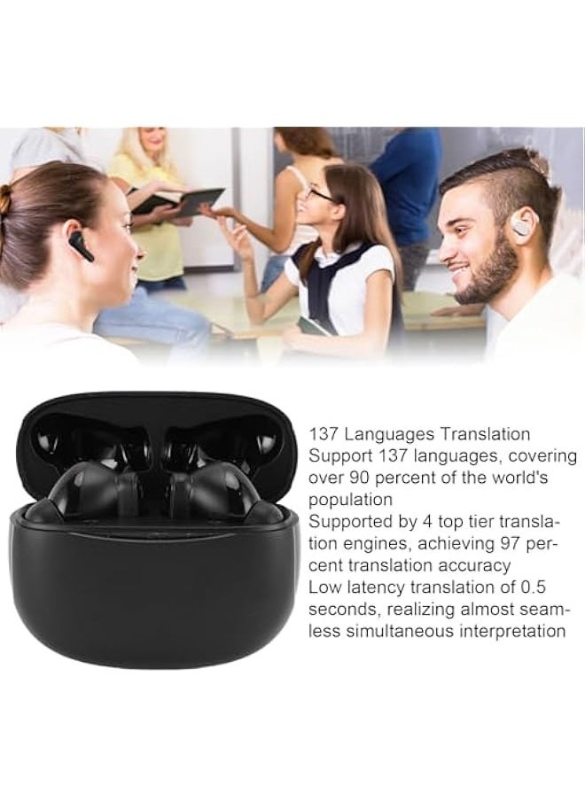 Topleo Language Translator Earbuds, 137 Languages Simultaneous Interpretation Translation Device, Noise Cancelling Real Time Translator Earphones for Travel Business Learning  - Image 3