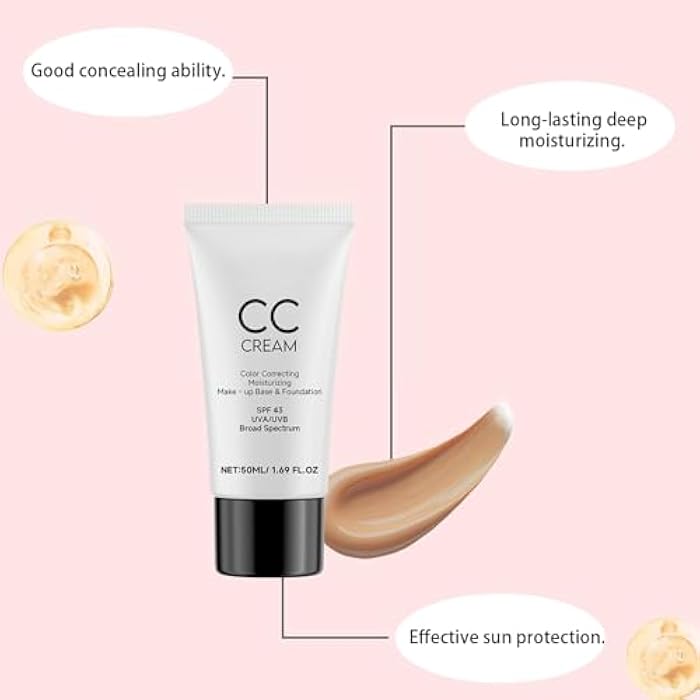 Cc Cream for Older Women,Cc Cream With Spf 43,Self Adjusting for Mature Skin, Anti-Aging Sunscreen Foundatio with Moisturizer, Conceals, Moisture & Anti Aging(3) (2) - Image 4