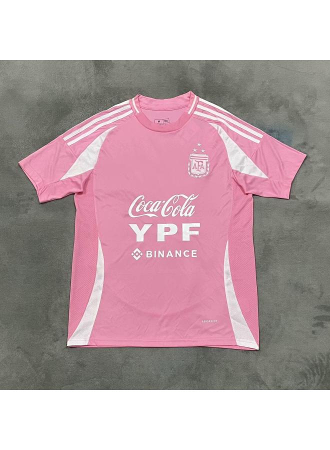 2526 Pink Argentina Training Suit Football Jersey - Image 1