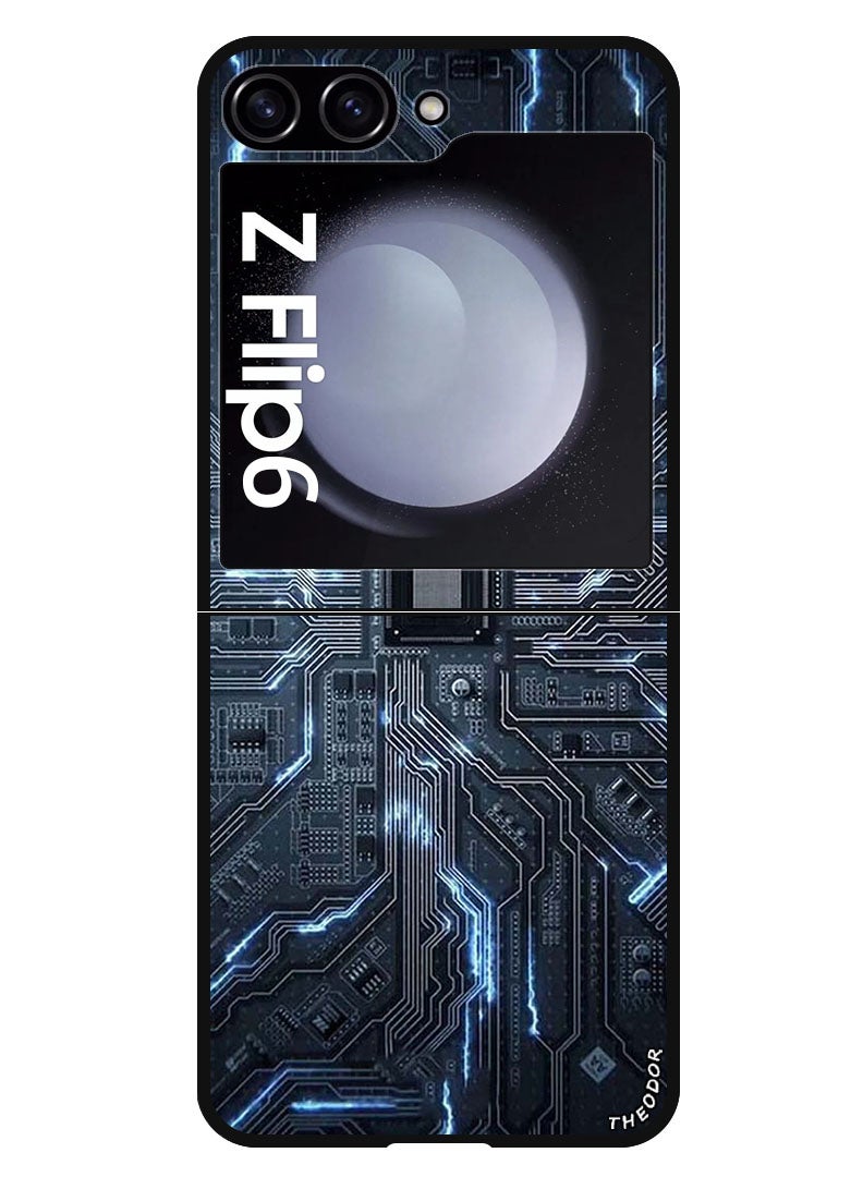 Theodor Protective Case Anti Scratch Shock Proof Bumper Cover For Samsung Galaxy Z Flip 6 Hardware Circuit - Image 1