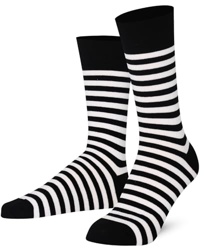 Mysocks Unisex Ankle Socks Stripe White and Black - Image 1