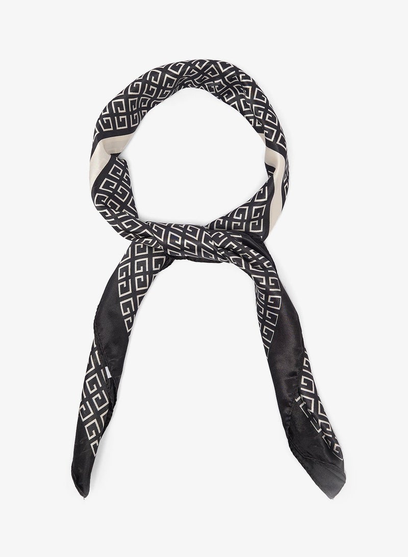 Ginger Satin Monochrome Headscarf - Image 2