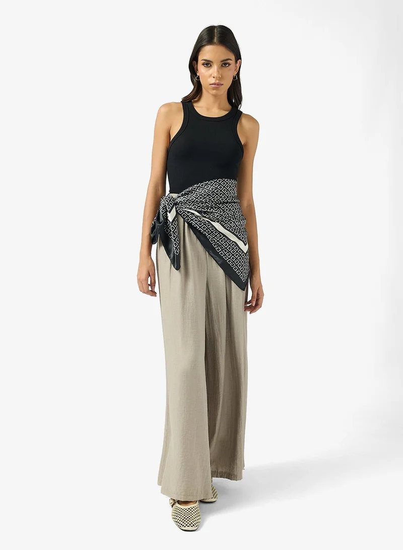Ginger Satin Monochrome Headscarf