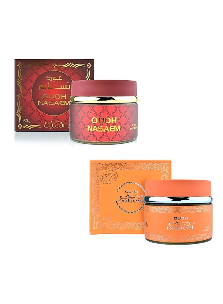 Nabeel Oudh Incense Bakhoor Collection Nasaem And Nabeel 60gm - Image 1