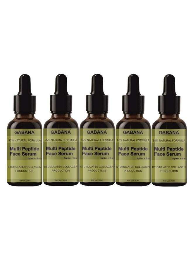 GABANA Multi Peptide Face Serum for Ageless Younger Skin (Pack of 5, 30 ml)|face serum for Pigmentation face serum for Glowing Skin FACE serum for Acne and Dark Spots Face serum for Skin Repair| - Image 1