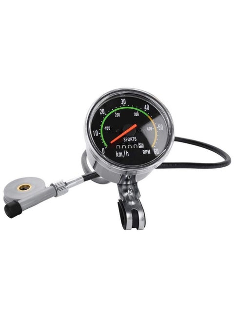 Bike Speedometer, Bicycle Odometer Cycling Computer, Mountain Bike Mechanical Odometer Waterproof Bike Computer Mountain Bicycle Code Table Bike Mechanical Code Table(Black)