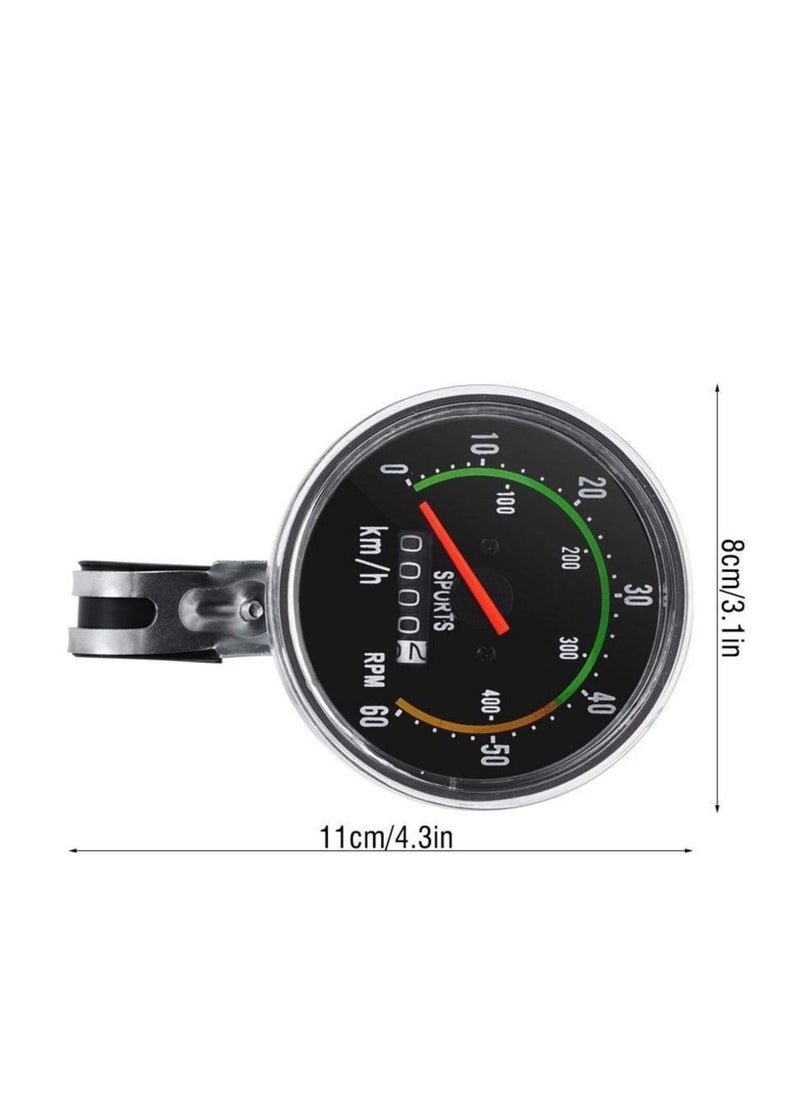 SYOSI - Bike Speedometer, Bicycle Odometer Cycling Computer, Mountain Bike Mechanical Odometer Waterproof Bike Computer Mountain Bicycle Code Table Bike Mechanical Code Table(Black) - Image 1