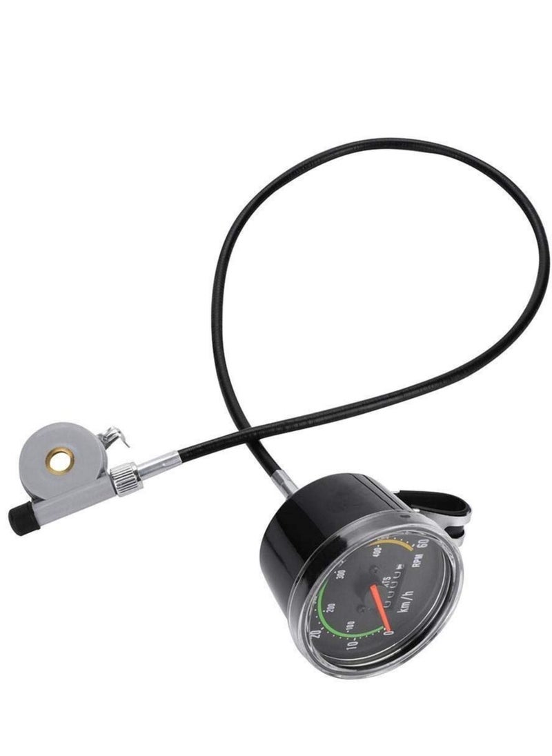 SYOSI - Bike Speedometer, Bicycle Odometer Cycling Computer, Mountain Bike Mechanical Odometer Waterproof Bike Computer Mountain Bicycle Code Table Bike Mechanical Code Table(Black) - Image 1