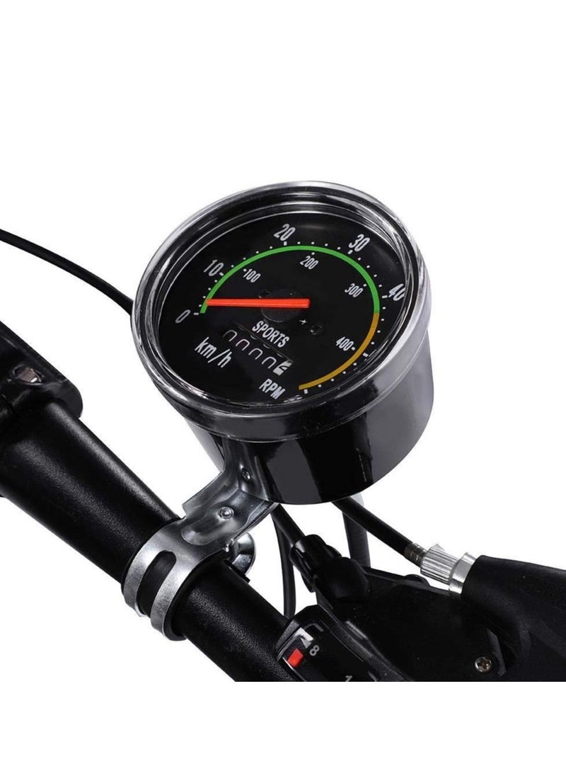 SYOSI - Bike Speedometer, Bicycle Odometer Cycling Computer, Mountain Bike Mechanical Odometer Waterproof Bike Computer Mountain Bicycle Code Table Bike Mechanical Code Table(Black) - Image 1