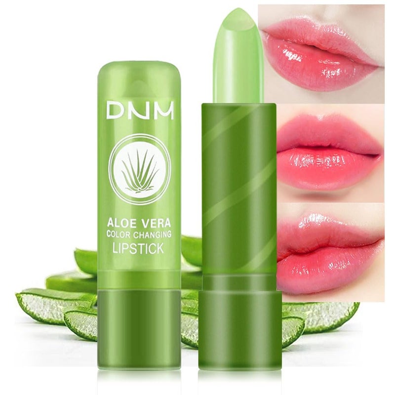 BINGBRUSH BINGBRUSH Aloe Vera Color Changing Lipstick QueenLong Lasting Lip Care Nutritious Plumper Lip Balm Moisturizer Magic PH Temperature Color Change Lip Gloss Makeup Set for Women