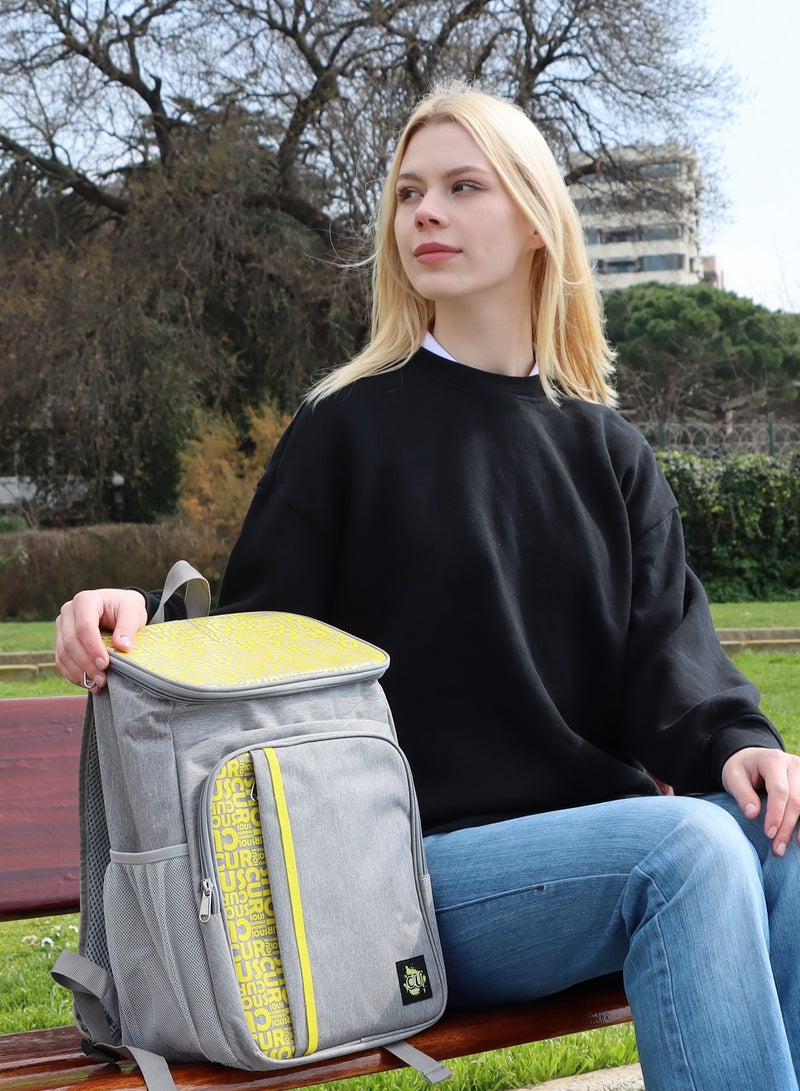 بيج ديزاين حقيبة ظهر معزولة Biggdesign Moods Up Curious، حقيبة غداء معزولة مقاومة للماء والتسرب للرجال والنساء، حقائب تبريد للنزهات، للمكتب، التخييم، الشاطئ، المدرسة، سعة 19.1 لتر. - Image 5