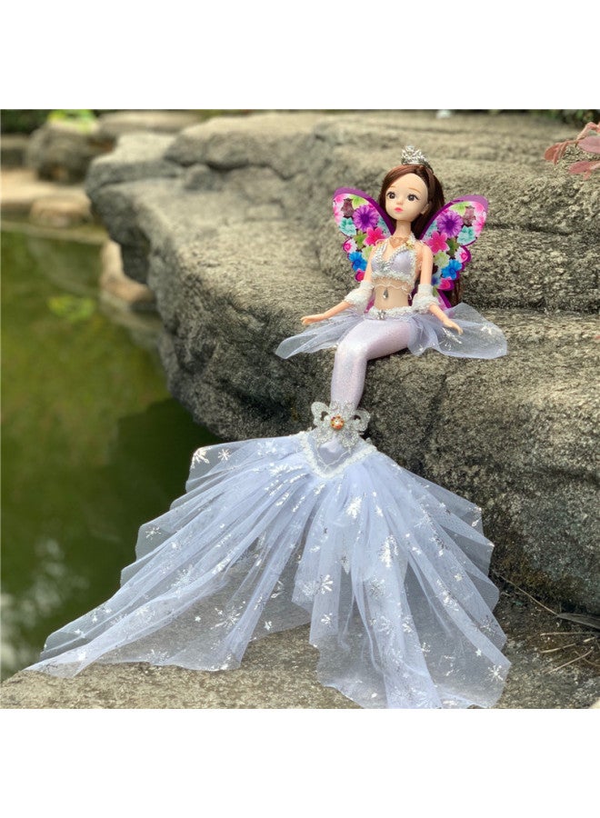 Enamel/plastic Dolls Toys - Traditional Chinese Style Figurines Handmade Craftsmanship Colorful Costumes Perfect Gifts For Kids-Color:Music Light + Yarn Tail Fish White + Wings (wings Color Random) - Image 1