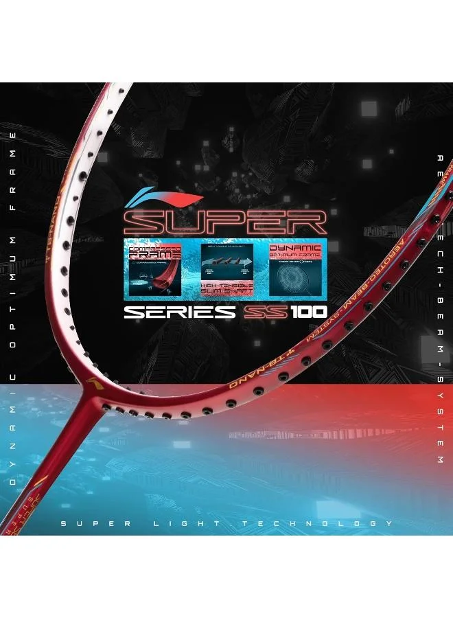 Li-ning  Li-Ning Super Series SS100 Carbon Graphite Badminton Strung Racket With Full Racket Cover  | Best Price UAE