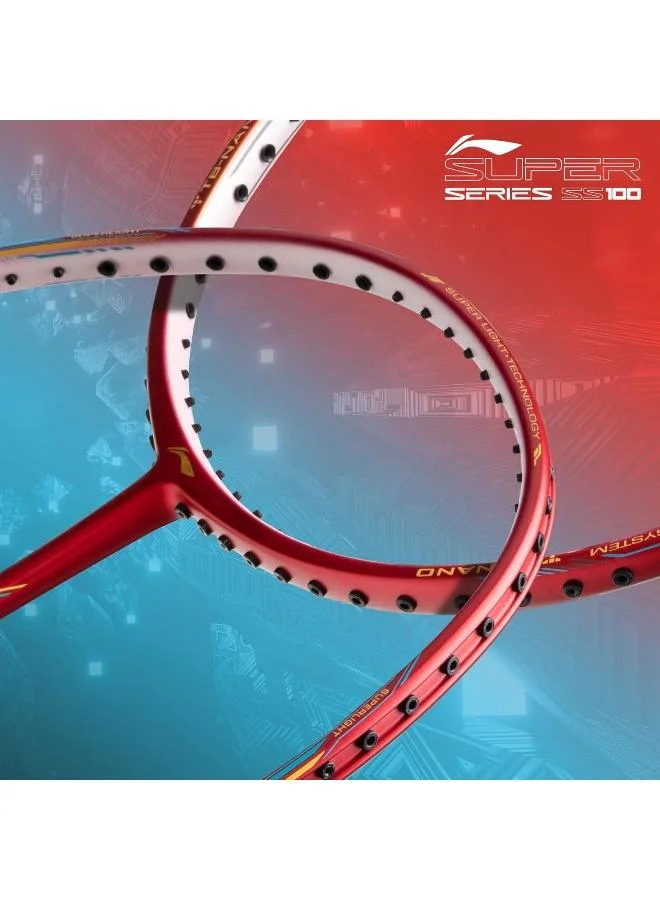 Li-Ning Li-Ning Super Series SS100 Carbon Graphite Badminton Strung Racket With Full Racket Cover