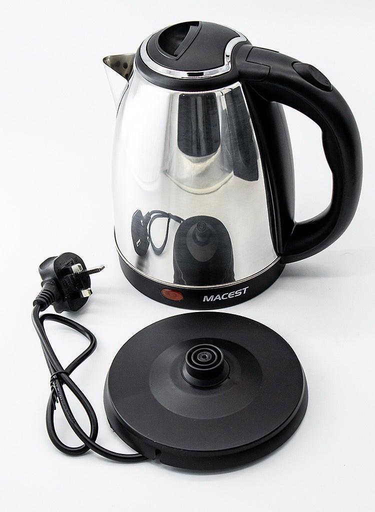 MACEST 1500 Watt Electric Kettle with 1.8 Litres Capacity Macest MC-63218 - Silver & Black - Image 5