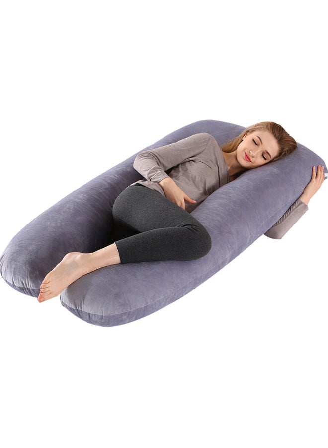 New Crystal Velvet Multi-functional Belly Pillow For Pregnant Women Waist Side Pillow Pregnancy Side Sleeping Clip Leg Sleeping U-shaped Pillow
