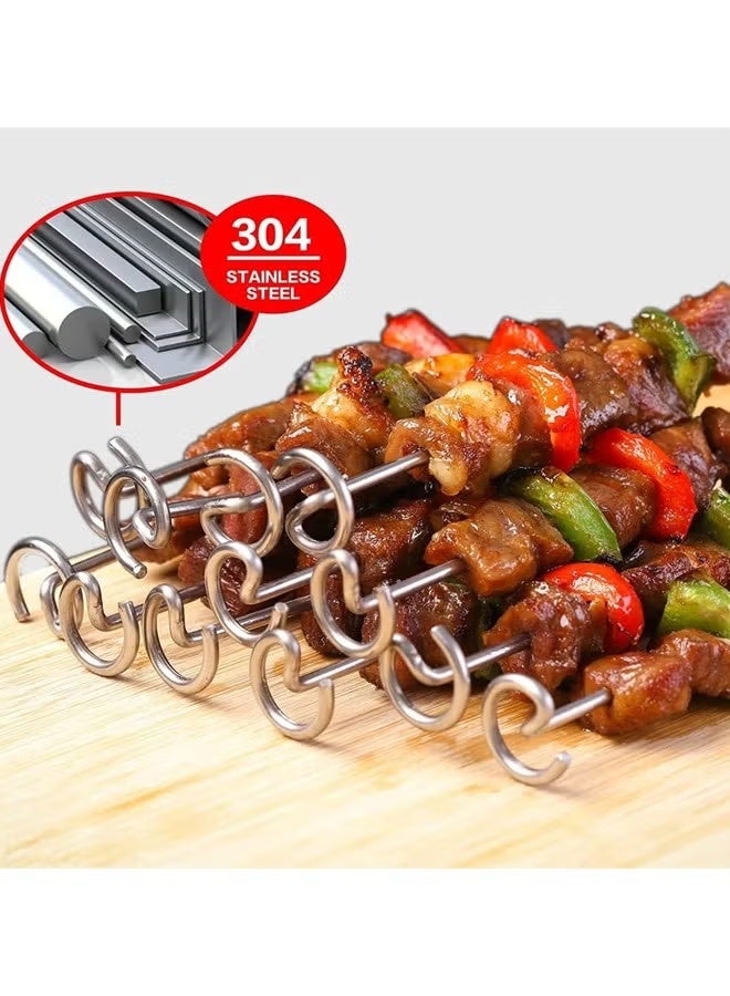 بينكساما [15 سيخ+حامل] رف شواء من الفولاذ المقاوم للصدأ 304 للقلاية الهوائية - متعدد الاستخدامات مع الأفران وطهي الأرز - سهل التنظيف مع تصميم قابل للإزالة للنزهات والحفلات - Image 5
