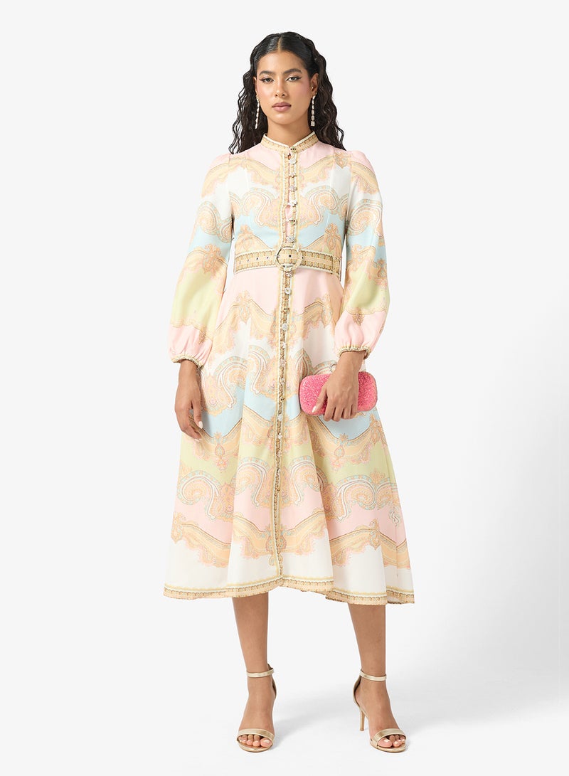 خزانة فستان بطبعة تجريدية - Image 1