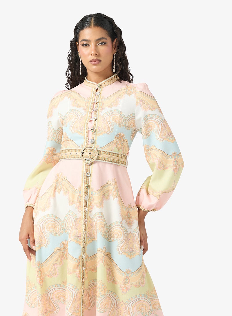 خزانة فستان بطبعة تجريدية - Image 3