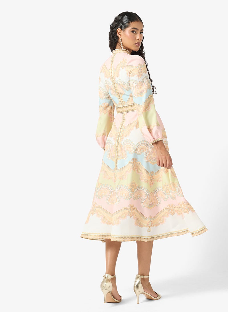 خزانة فستان بطبعة تجريدية - Image 2