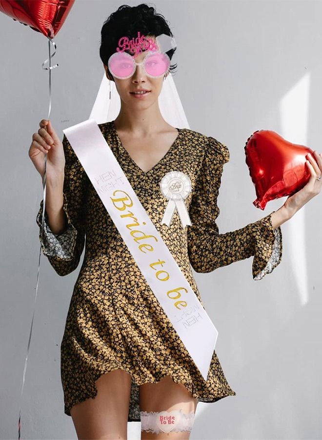 MARGOUN Bride To Be Kit Party Wedding Decorations Party Favors Accessories With Glasses Gold - Image 3