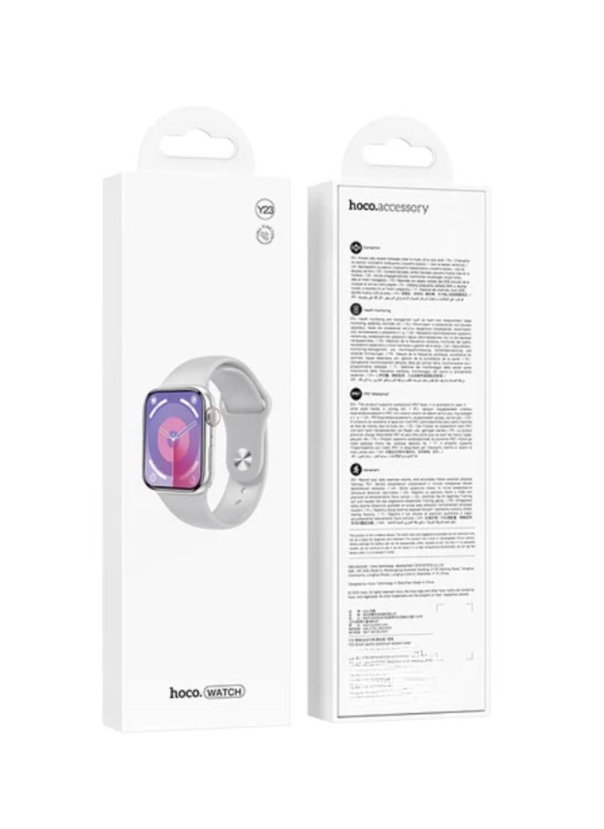 Hoco Smartwatch HOCO Y23 Sports Calling Edition – 2.02-inch Smooth Touch Screen, Bluetooth V5.0, Heart Rate & Sleep Monitoring, Physical Activity Tracker, Sedentary Reminder – White, Waterproof Smartwatch for Fitness, Calls, and Notifications - Image 5