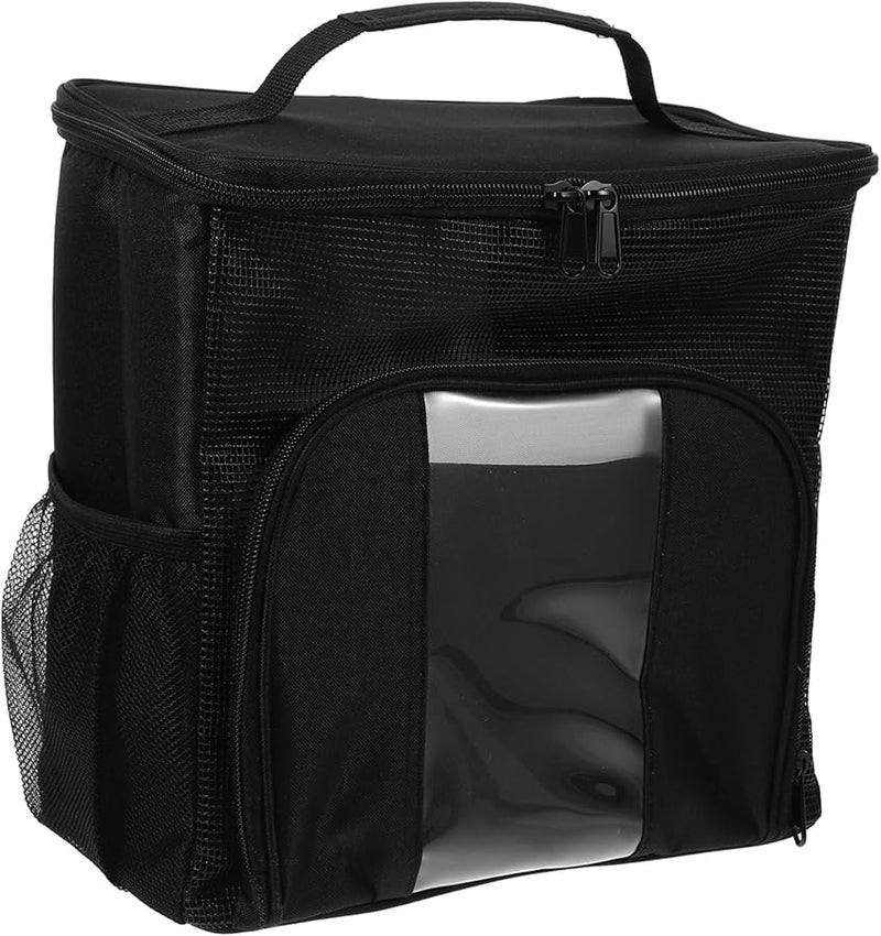Black Hanging Travel Toiletry Bag Organizer Foldable Wash Bag with Handle for Men - Image 1