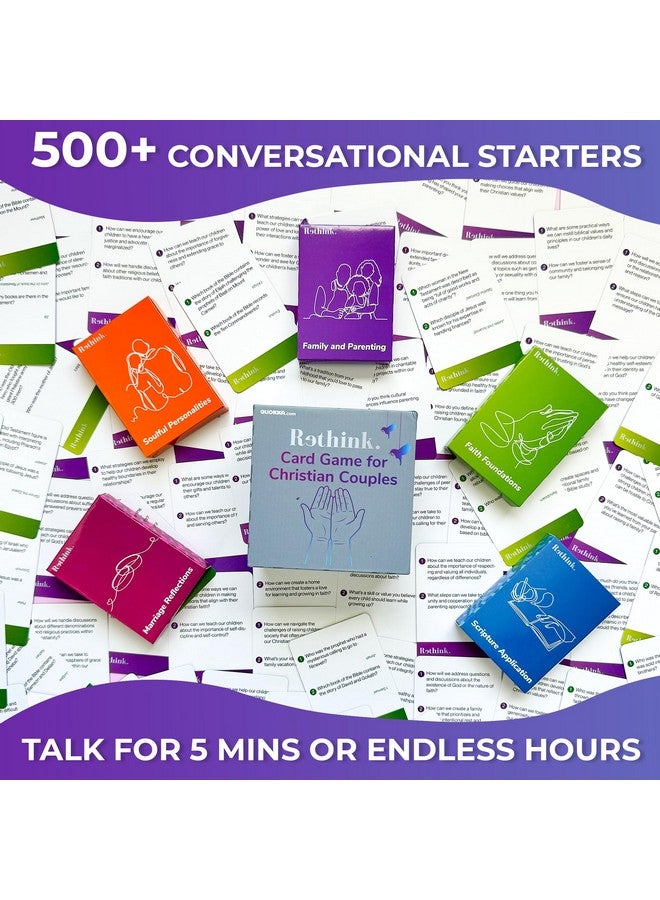 QUOKKA Rethink Conversation Cards Game - Christian Couples Edition | Premium Version | Religious Gift | Relationship Connection - Great Board Game for Married Husband & Wife - Image 2