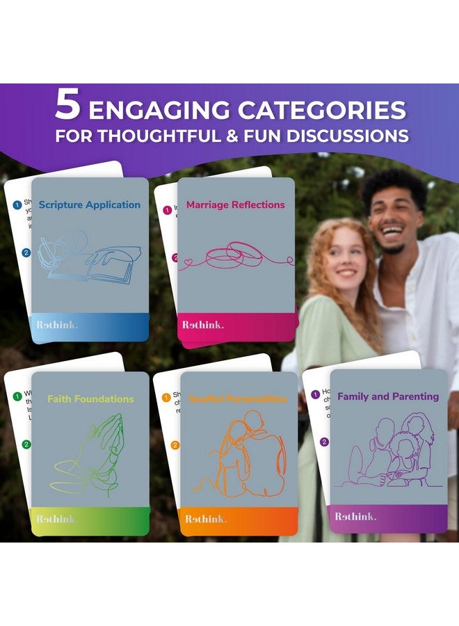 QUOKKA Rethink Conversation Cards Game - Christian Couples Edition | Premium Version | Religious Gift | Relationship Connection - Great Board Game for Married Husband & Wife - Image 3