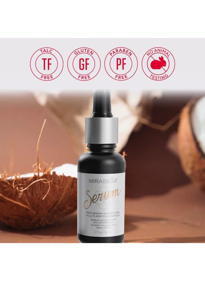 Mirabella - Replenish & Restore Multi-Peptide Anti Aging Face Serum for Hyperpigmentation & Redness Relief - Vitamin C & 0.5% Retinol Infused Dark Spot Corrector - Image 1