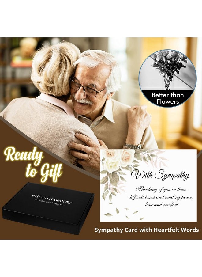 Fabuday Sympathy Gift LED Lighted Acrylic Plaque Frame - Light up Memorial Picture Frame for Loss of Loved One, Memory Shadow Box with Light, Bereavement Condolences Grief Remembrance Funeral Butterfly  - Image 3