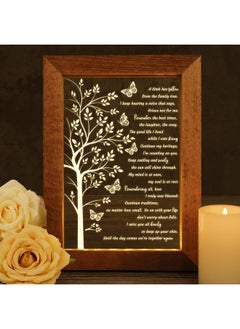 Fabuday Sympathy Gift LED Lighted Acrylic Plaque Frame - Light up Memorial Picture Frame for Loss of Loved One, Memory Shadow Box with Light, Bereavement Condolences Grief Remembrance Funeral Butterfly  - Image 1
