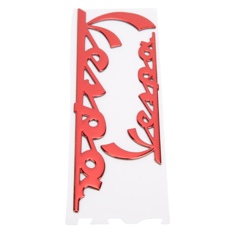 VESPA Motorcycle Sticker 3D Emblem Badge Decal - Flexible Plastic Wear Resistant Design for Vespa GTS300 LX125 LX150 Red - Image 3