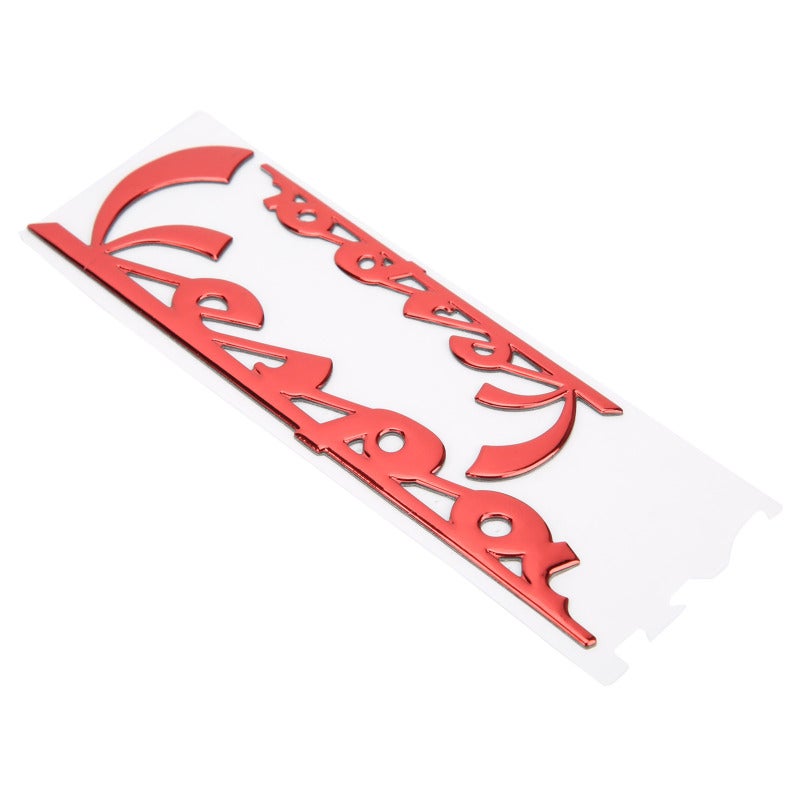 VESPA Motorcycle Sticker 3D Emblem Badge Decal - Flexible Plastic Wear Resistant Design for Vespa GTS300 LX125 LX150 Red - Image 2