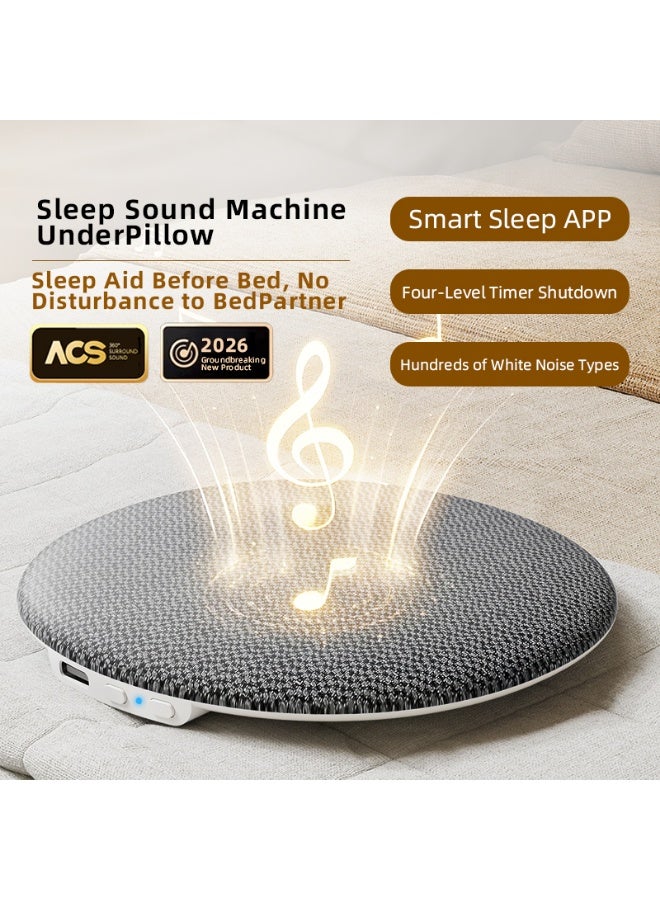 caijin Ultra-thin Sleep Speaker – Bluetooth Sleep Speaker – Mini Bluetooth speaker with sleep-aiding white noise, TF card slot, high-fidelity sound quality, bedside music player, no headphones required, suitable for side sleepers, black - Image 1