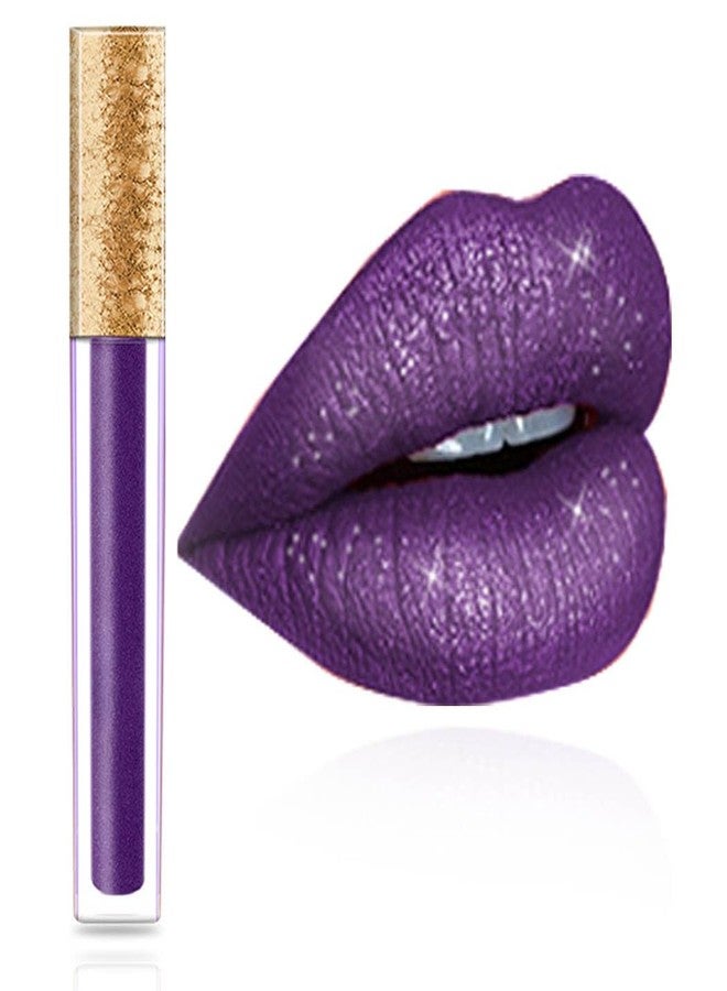 Edanta Kilshye Matte Lipstick Long Lasting Waterproof Liquid Lipsticks Glitter Cream Lip Gloss High Pigment Lipstick Non Stick Cup Lip Makeup for Women and Girls Pack of 1 (Purple 11) - Image 2