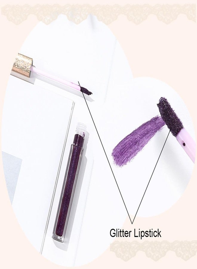 Edanta Kilshye Matte Lipstick Long Lasting Waterproof Liquid Lipsticks Glitter Cream Lip Gloss High Pigment Lipstick Non Stick Cup Lip Makeup for Women and Girls Pack of 1 (Purple 11) - Image 5