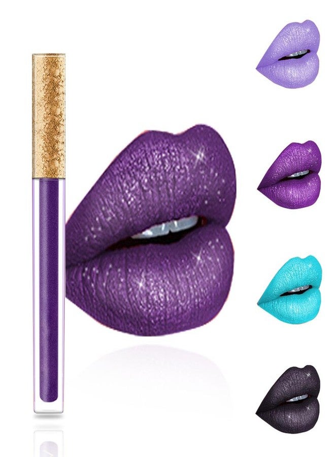 Edanta Kilshye Matte Lipstick Long Lasting Waterproof Liquid Lipsticks Glitter Cream Lip Gloss High Pigment Lipstick Non Stick Cup Lip Makeup for Women and Girls Pack of 1 (Purple 11) - Image 1