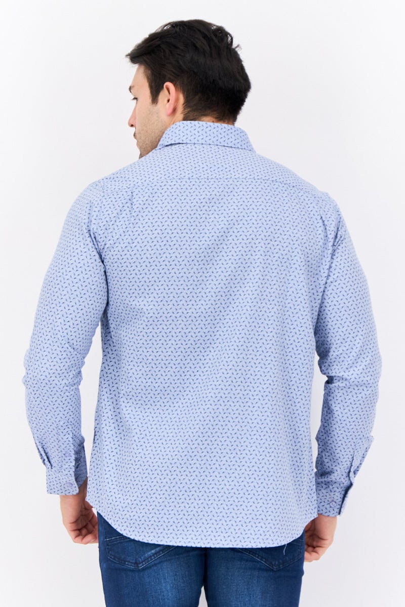 Peter Werth Men Regular Fit Long Sleeves Allover Print Casual Shirt, Multicolor - Image 4