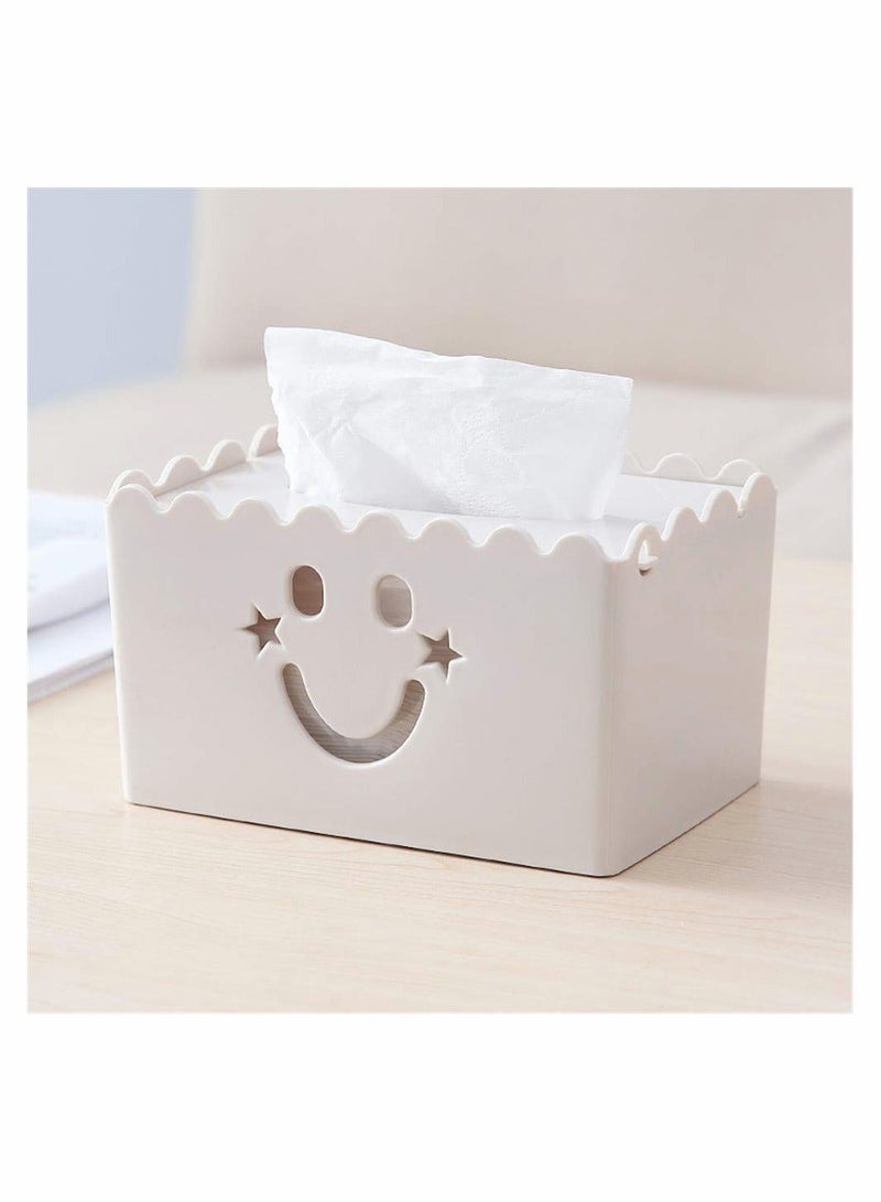Y&D Tissue Box Covers Holder For Home Cube Boxes Rectangle Beige  - Image 3