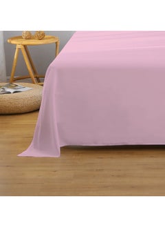 Rest Flat Bedsheet 220X240Cm Plush Pink Breathable Machine Washbale Bedsheet Extra Soft Easy Fit Highly Breathable Bedding & Linen Cover  - Image 3