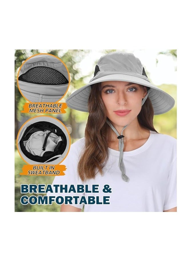 خاجول UPF 50+ قبعة شمس واسعة ، وقبعة دلو قابلة للتذوق للماء للرجال والنساء ، وصيد المشي في حديقة الشاطئ - Image 3