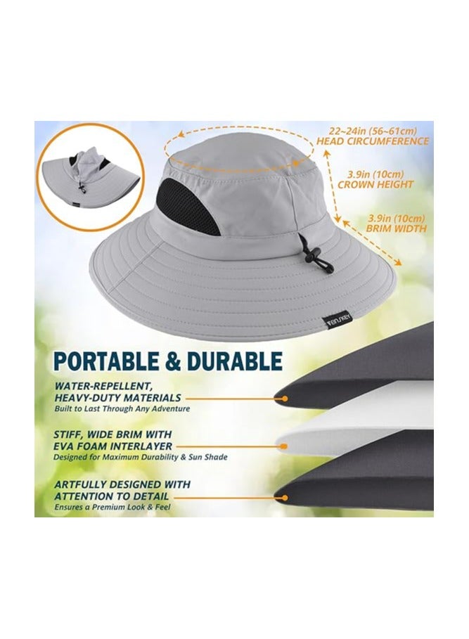 خاجول UPF 50+ قبعة شمس واسعة ، وقبعة دلو قابلة للتذوق للماء للرجال والنساء ، وصيد المشي في حديقة الشاطئ - Image 2