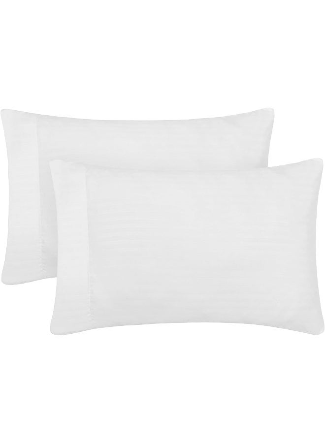 Mellanni Pillow Cases  Luxury Extra Soft Cooling Pillow Covers  2 PC Iconic Collection Pillowcases  Envelope Closure King 20 x 40 Striped White - Image 3