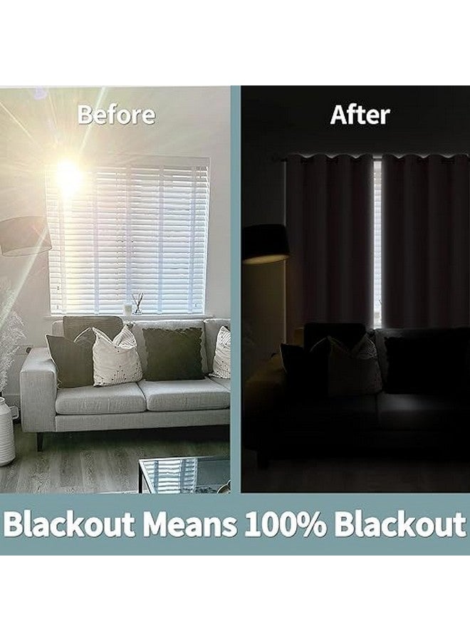BFAM 100% Blackout Curtains for Bedroom with Black Liner, Thermal Insulated Thick Double Layers Total Light Blocking Grommet Window Curtains 1 Panel - Image 5